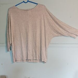 Serra Grey and White Striped Top